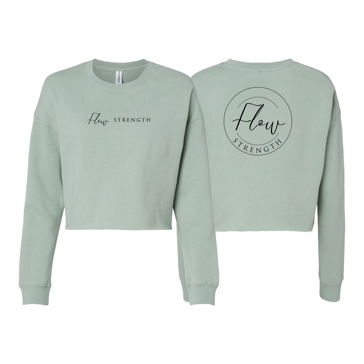 Flow Strength Women's Cropped Crewneck Sweatshirt #8032 C