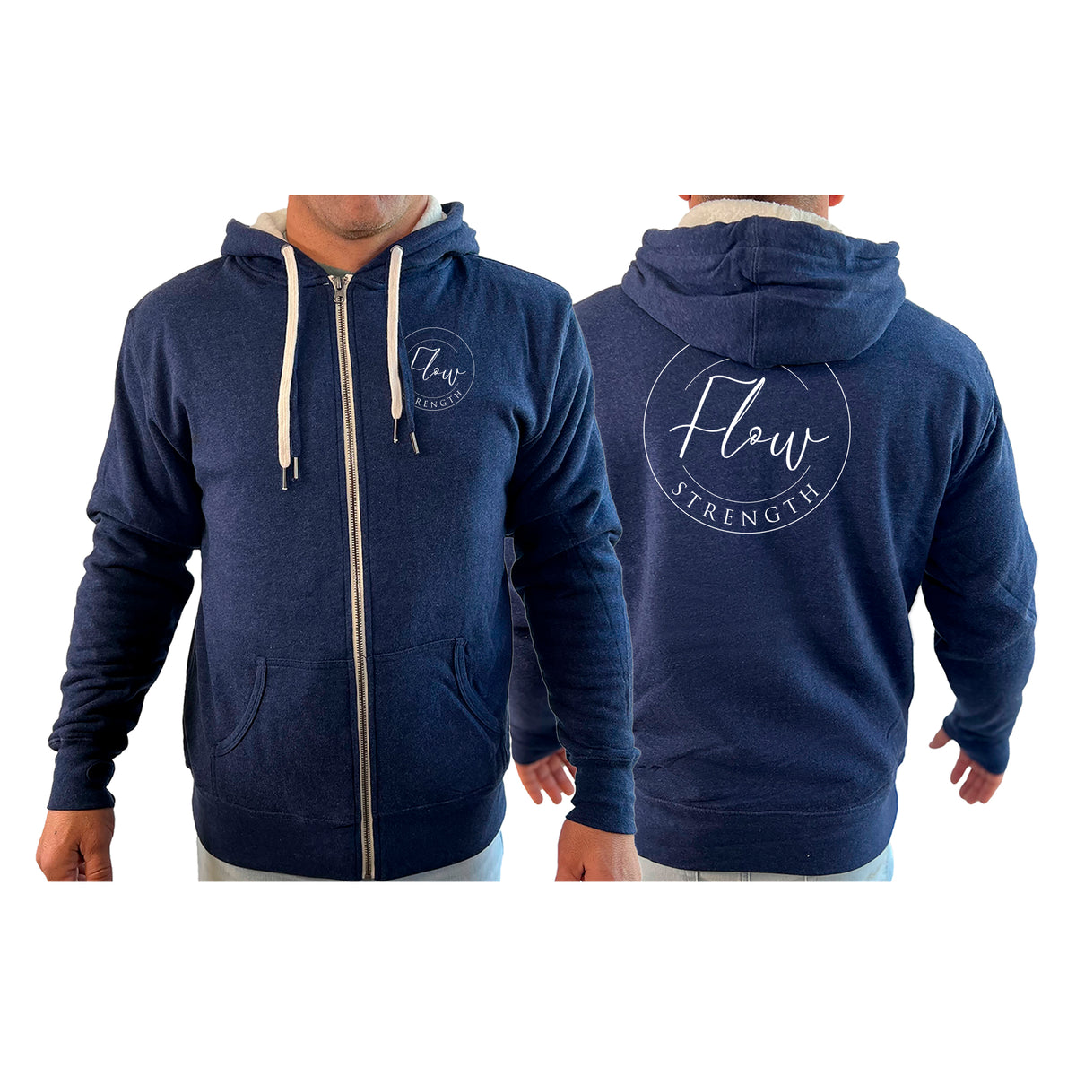 Flow Strength Academy Sherpa Lined Zip-Up Hoodie #8032 D