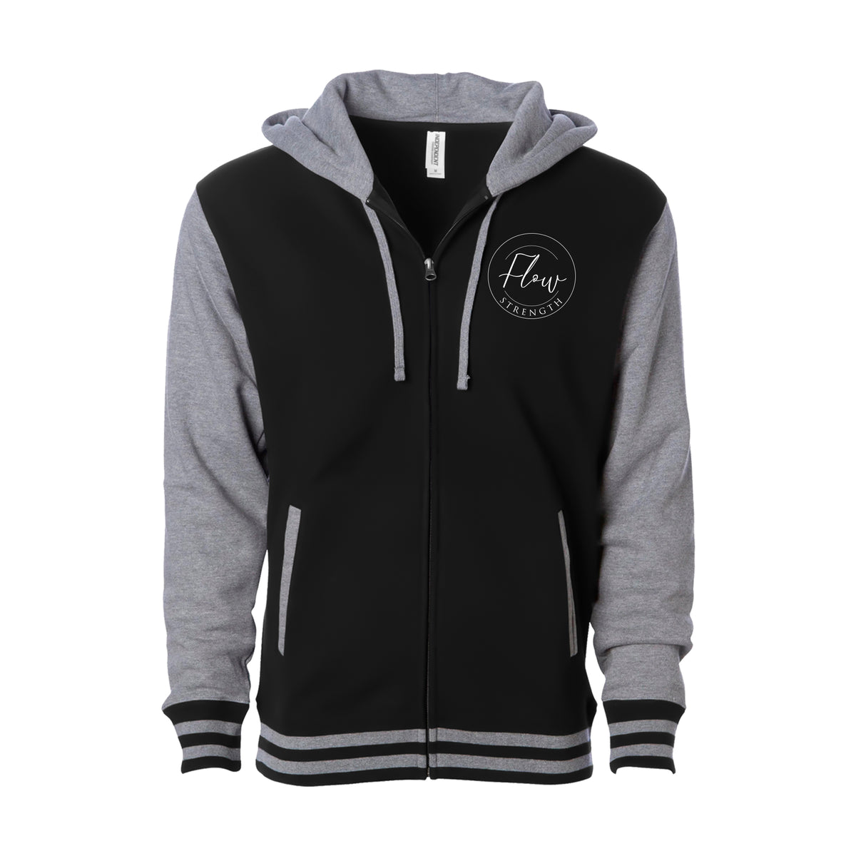 Flow Strength Academy Varsity Zip-Up Hoodies #8032 D
