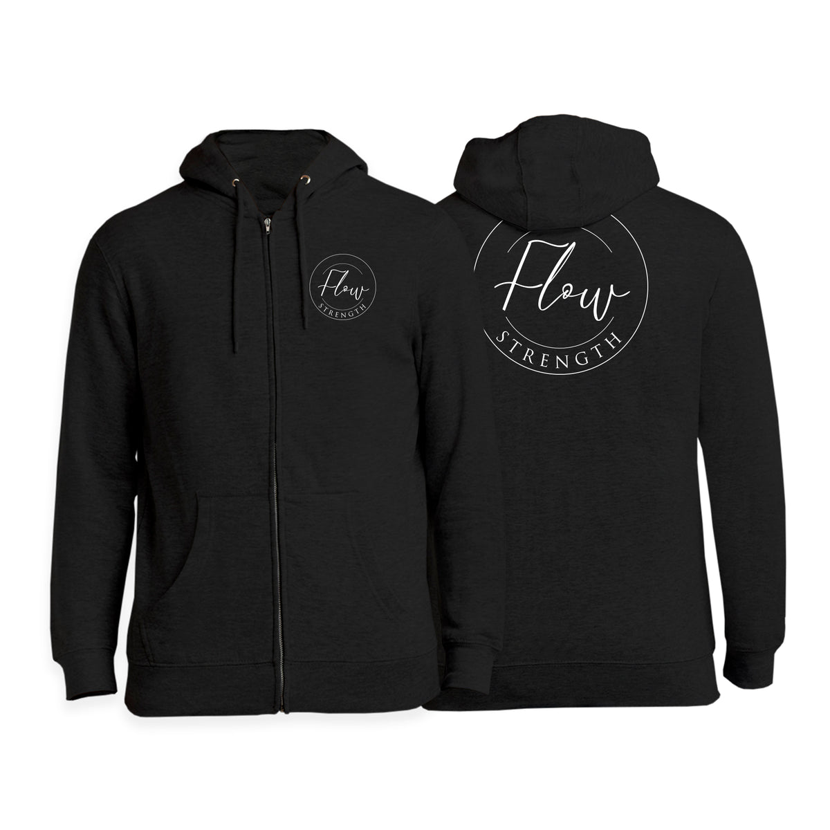 Flow Strength Academy Zip-Up Hoodies #8032 D