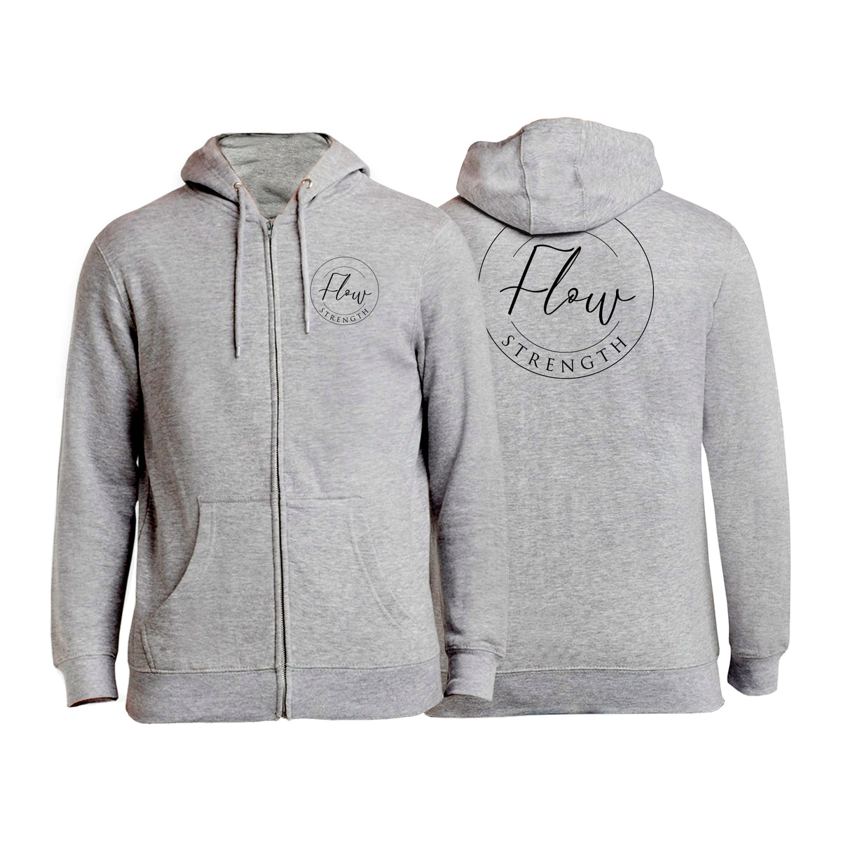 Flow Strength Academy Zip-Up Hoodies #8032 D