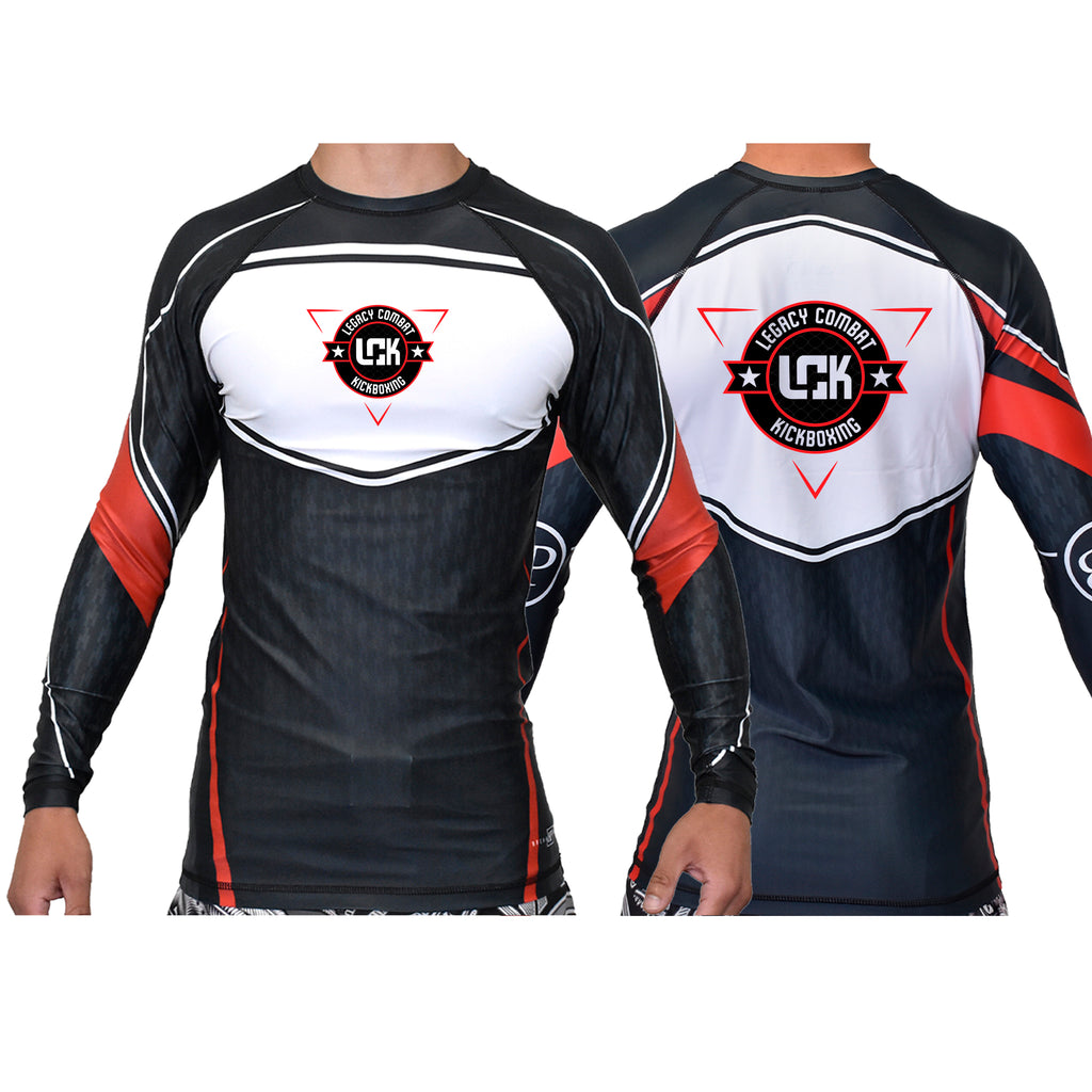Legacy Martial Arts & Fitness Academy Ranked Long Sleeve Rash Guards #8033 A