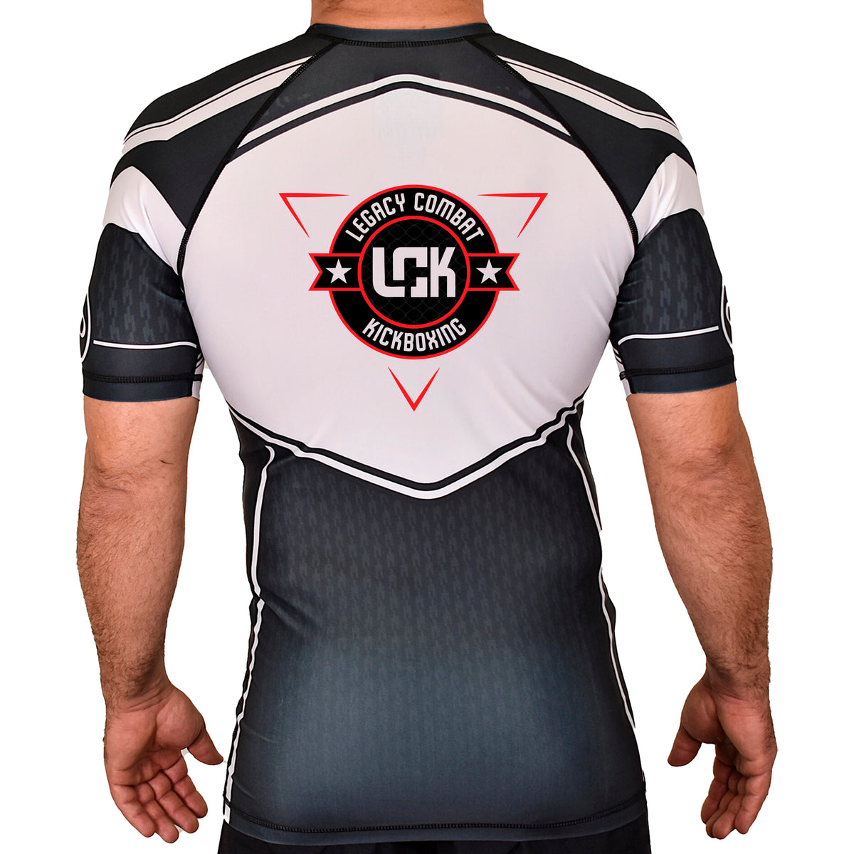 Legacy Martial Arts & Fitness Academy Rash Guards Black/White #8033 A