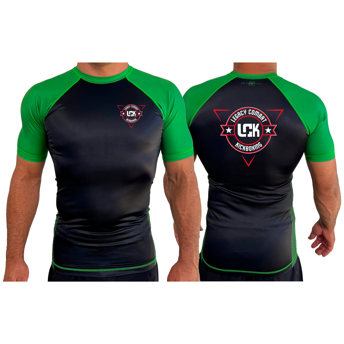 Legacy Martial Arts & Fitness All Black Ranked Short Sleeve Rash Guards #8033 A