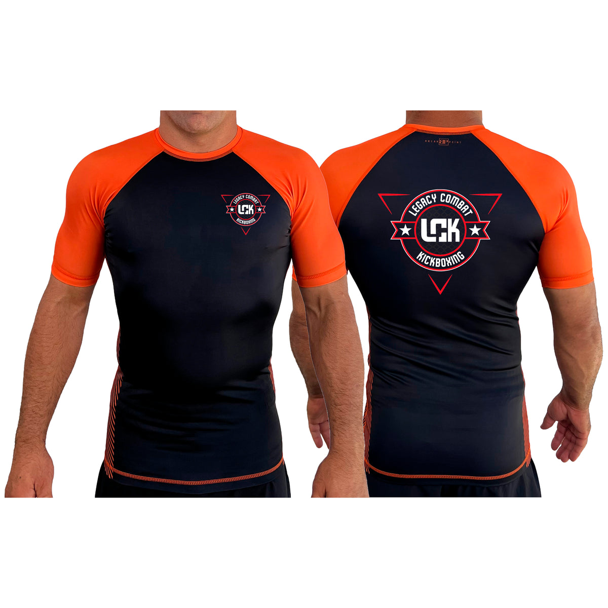 Legacy Martial Arts & Fitness All Black Ranked Short Sleeve Rash Guards #8033 A