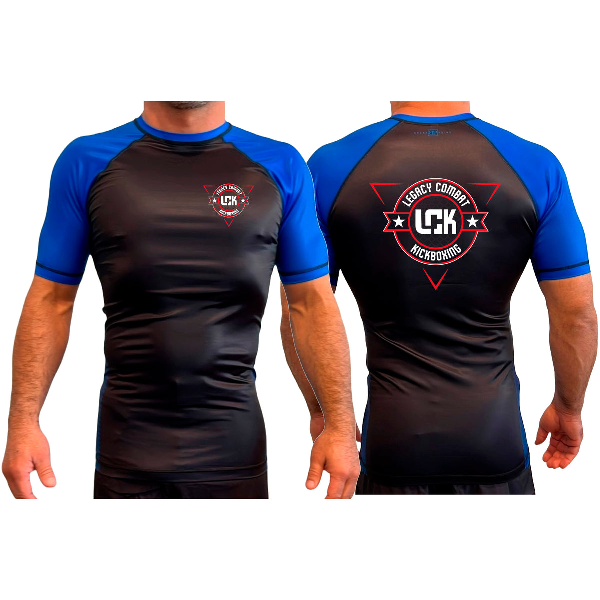 Legacy Martial Arts & Fitness All Black Ranked Short Sleeve Rash Guards #8033 A