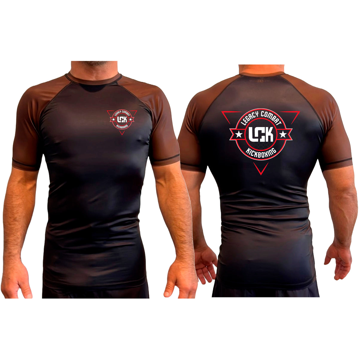 Legacy Martial Arts & Fitness All Black Ranked Short Sleeve Rash Guards #8033 A