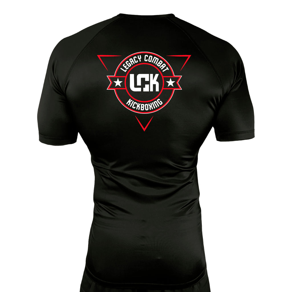 Legacy Martial Arts & Fitness All Black Custom Rash Guards Short Sleeves #8033 A