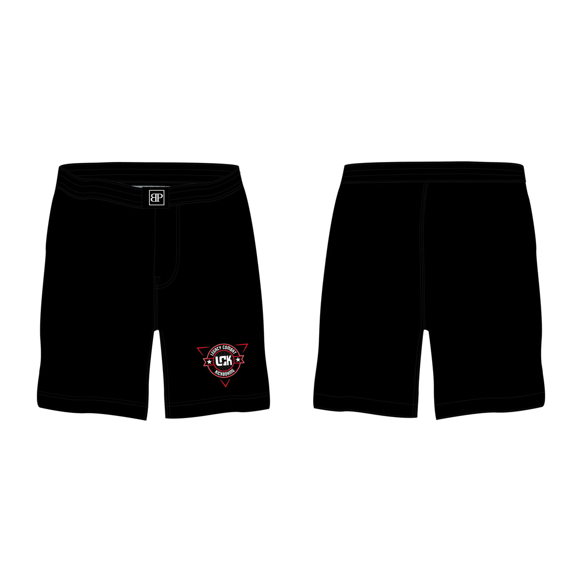 Legacy Martial Arts & Fitness All Black Custom Shorts #8033 A