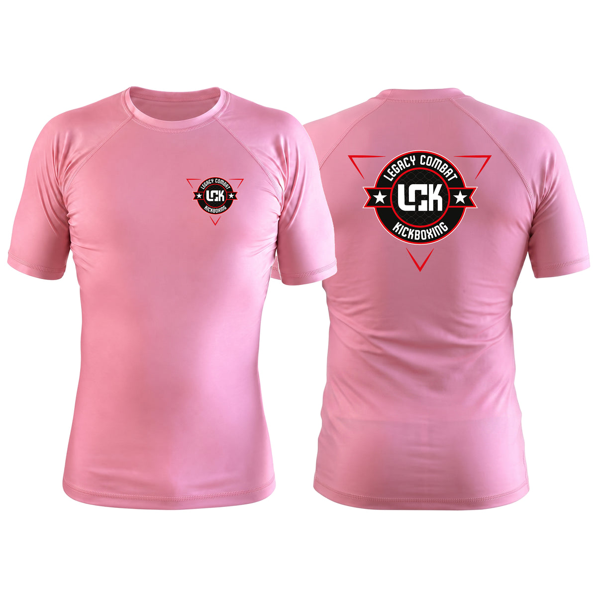 Legacy Martial Arts & Fitness Pink Custom Rash Guards Short Sleeve #8033 A