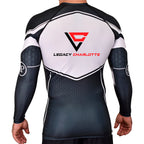 Legacy Martial Arts & Fitness Academy Rash Guards Black/White #8033 B