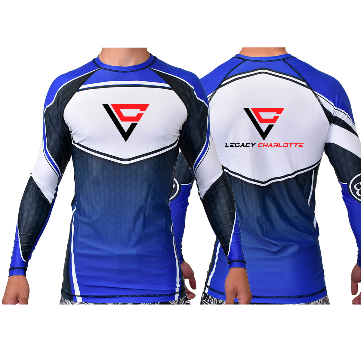 Legacy Martial Arts & Fitness Academy Ranked Long Sleeve Rash Guards #8033 B