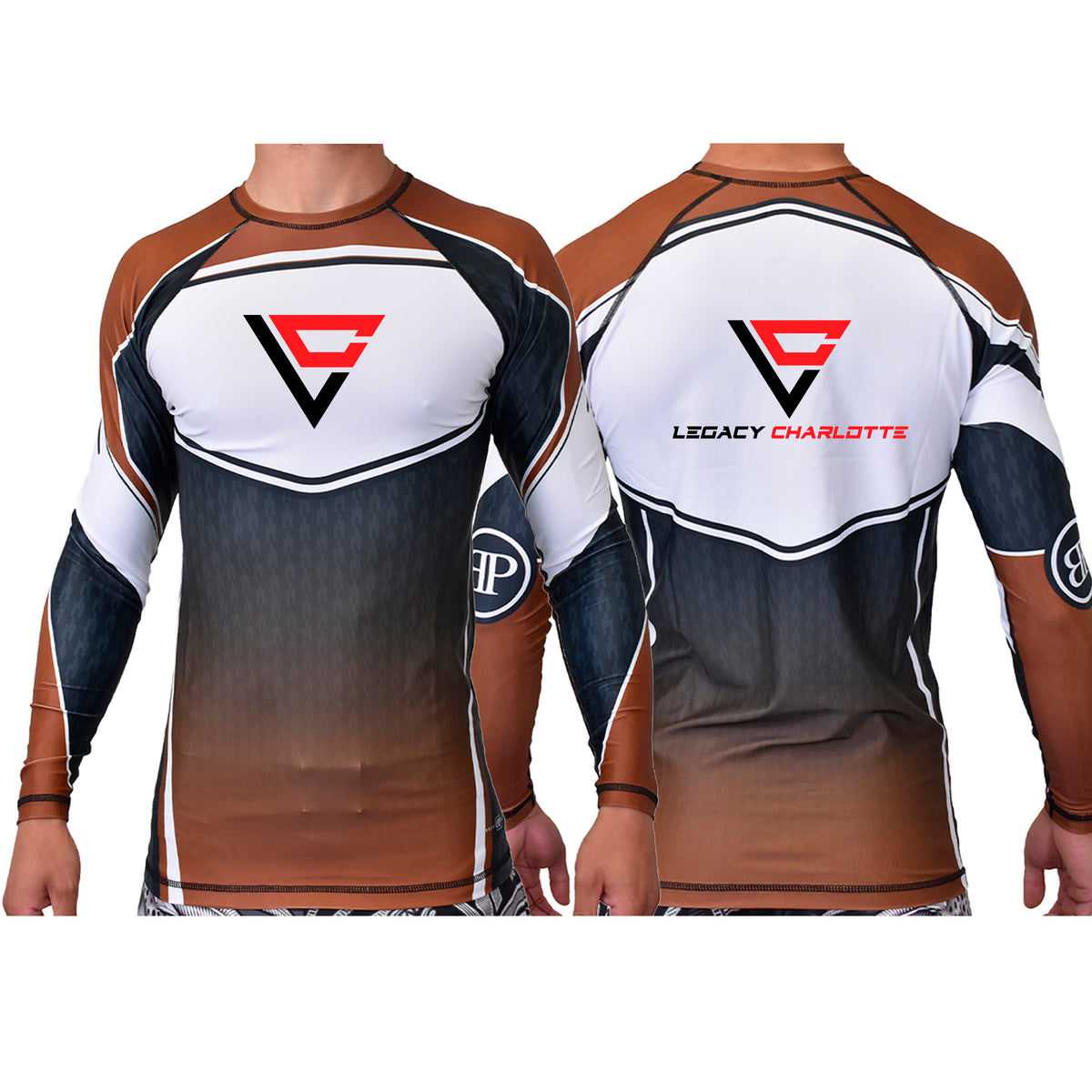 Legacy Martial Arts & Fitness Academy Ranked Long Sleeve Rash Guards #8033 B