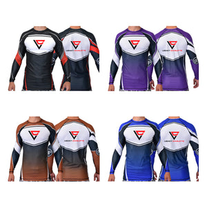 Legacy Martial Arts & Fitness Academy Ranked Long Sleeve Rash Guards #8033 B