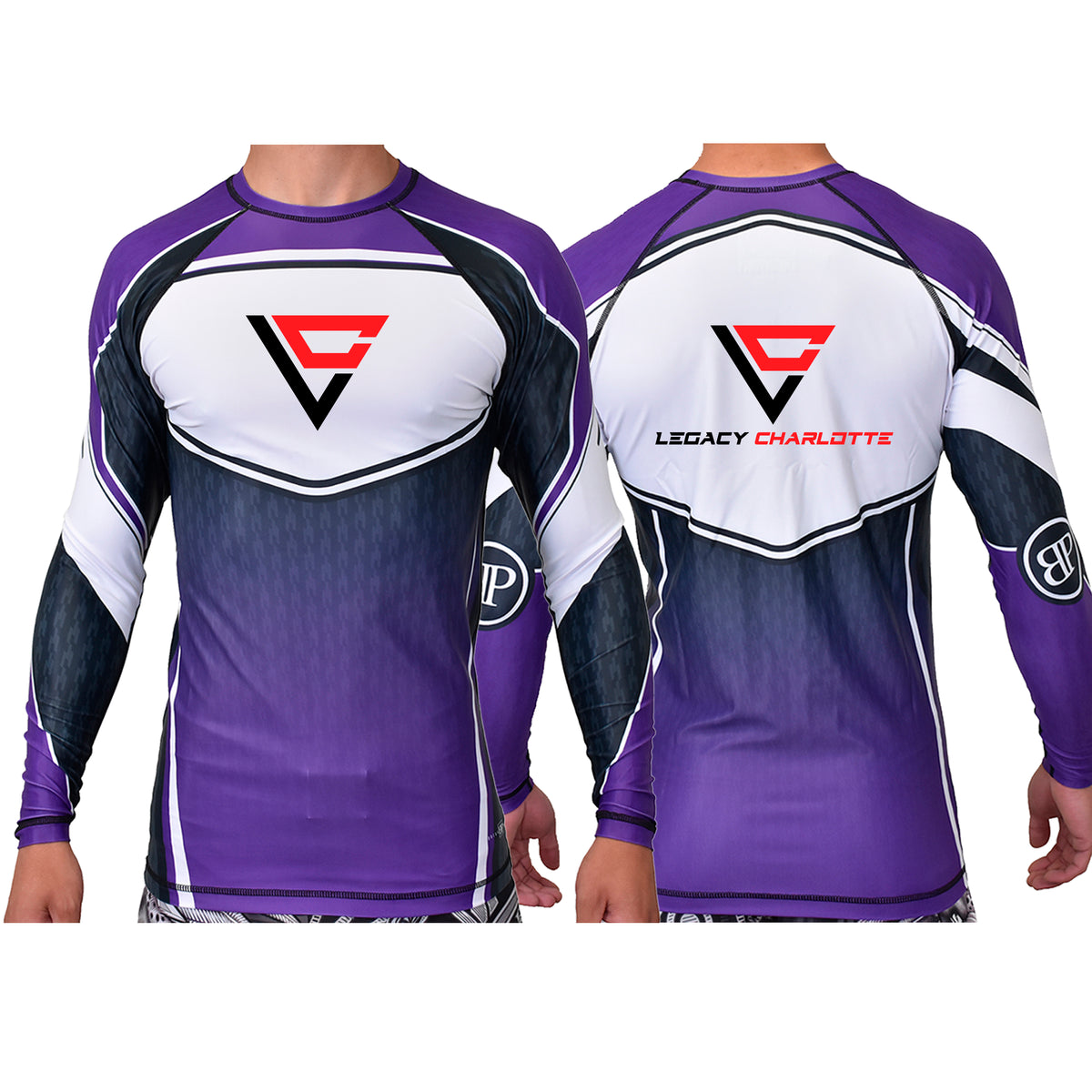 Legacy Martial Arts & Fitness Academy Ranked Long Sleeve Rash Guards #8033 B