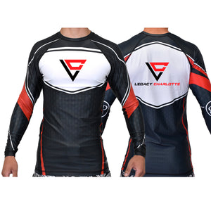 Legacy Martial Arts & Fitness Academy Ranked Long Sleeve Rash Guards #8033 B