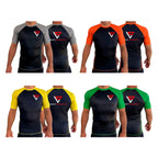 Legacy Martial Arts & Fitness All Black Ranked Short Sleeve Rash Guards #8033 B