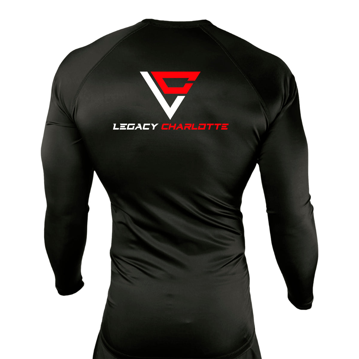 Legacy Martial Arts & Fitness All Black Custom Rash Guards Long Sleeves #8033 B