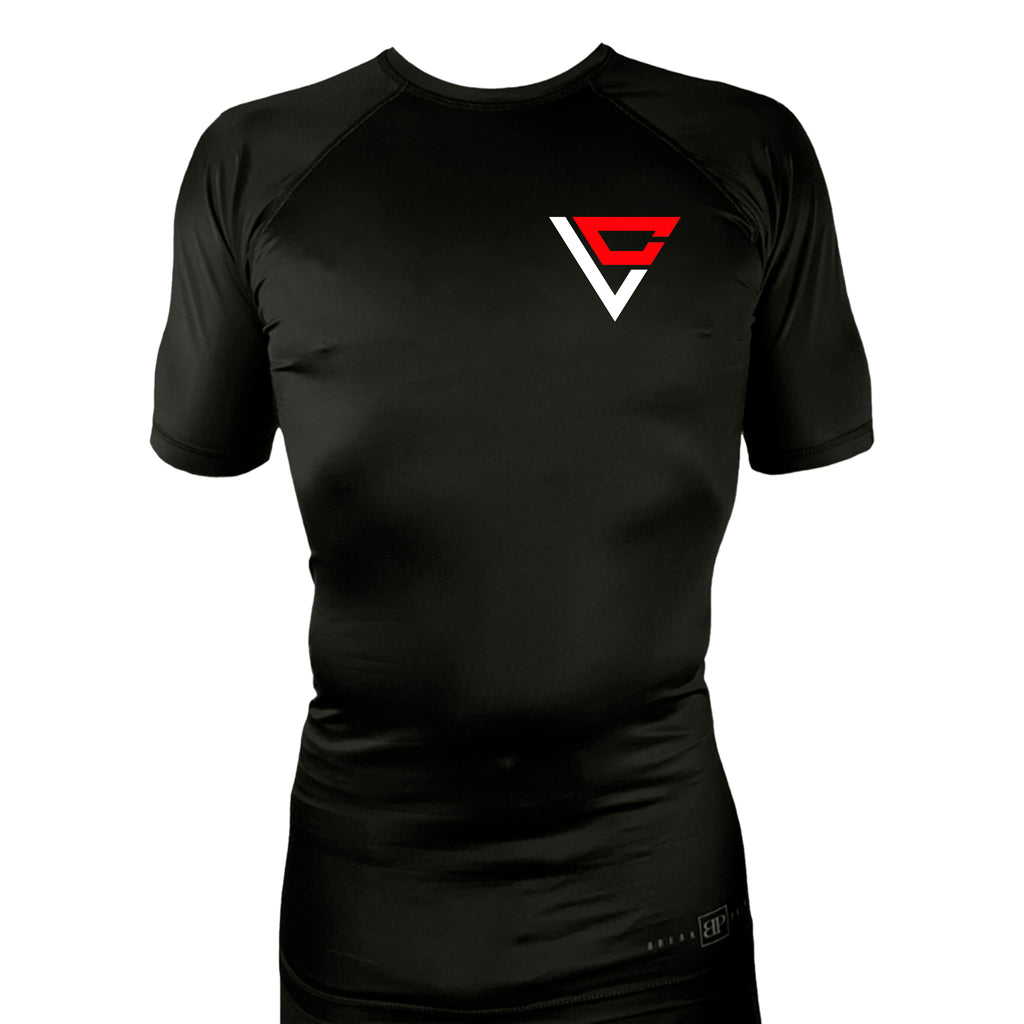 Legacy Martial Arts & Fitness All Black Custom Rash Guards Short Sleeves #8033 B