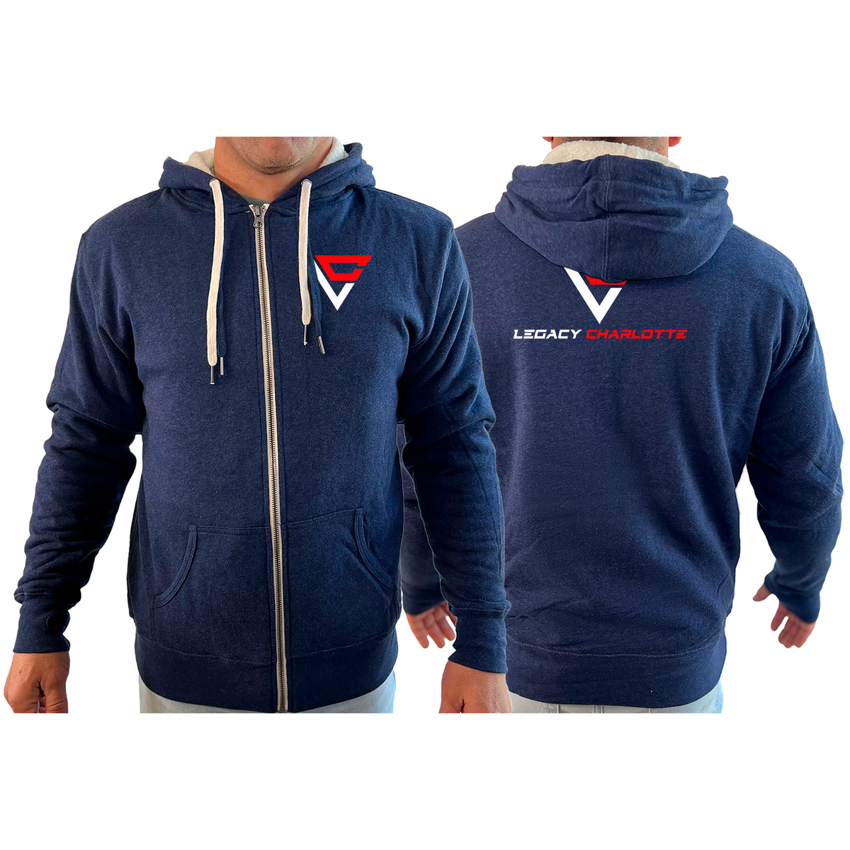 Legacy Martial Arts & Fitness Academy Sherpa Lined Zip-Up Hoodie #8033 B