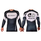 Ebb and Flow BJJ Academy Rash Guards Black/White #8034 A