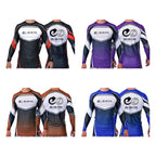 Ebb and Flow BJJ Academy Ranked Long Sleeve Rash Guards #8034 A