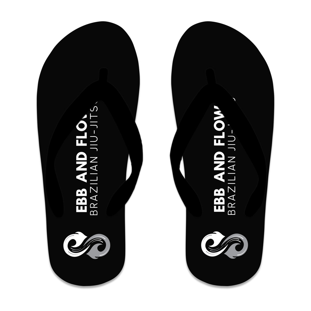 Ebb and Flow BJJ Academy Flip Flops #8034 A