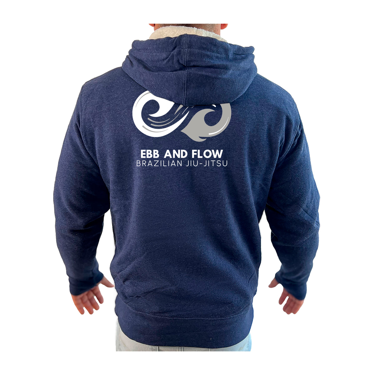 Ebb and Flow BJJ Academy Sherpa Lined Zip-Up Hoodie #8034 B