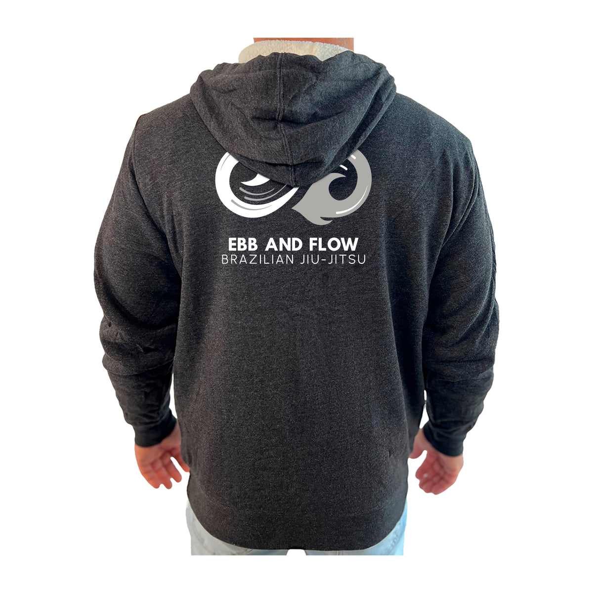 Ebb and Flow BJJ Academy Sherpa Lined Zip-Up Hoodie #8034 B
