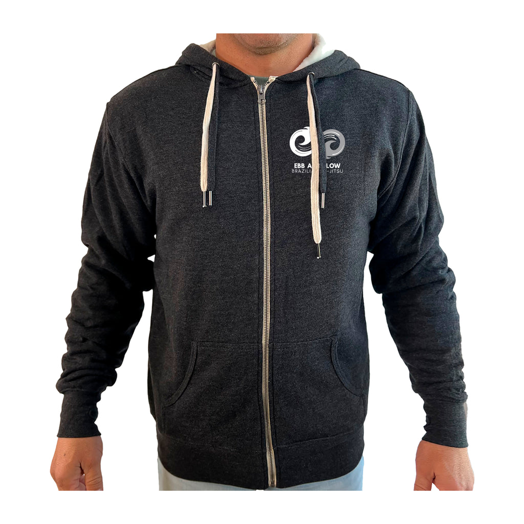 Ebb and Flow BJJ Academy Sherpa Lined Zip-Up Hoodie #8034 B