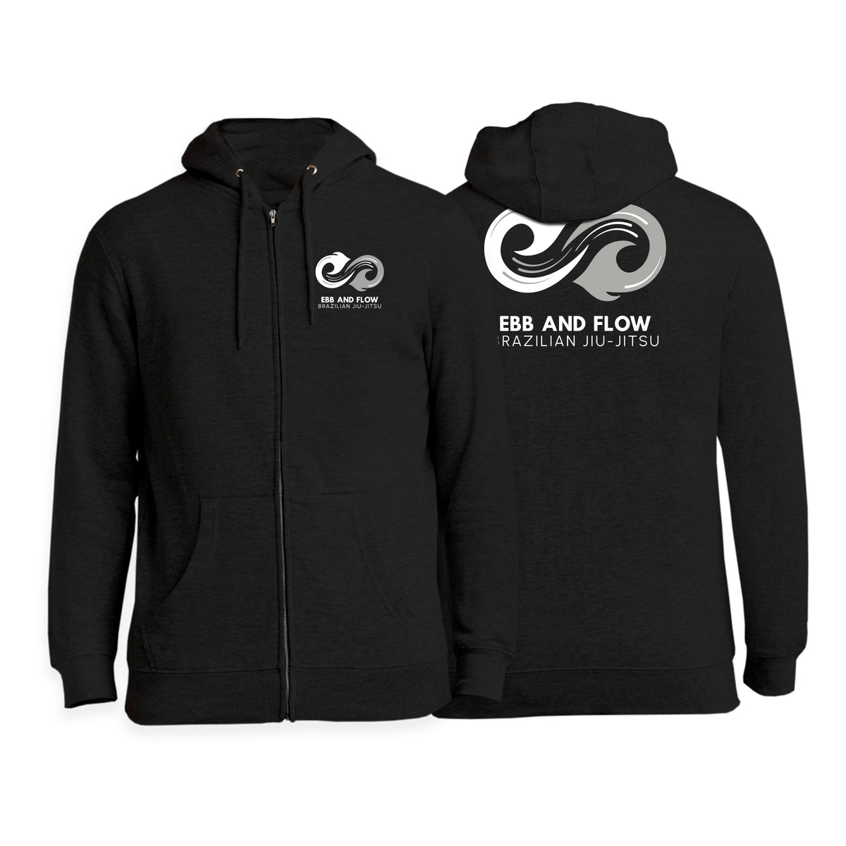 Ebb and Flow BJJ Academy Zip-Up Hoodies #8034 B