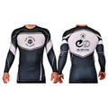 Ebb and Flow BJJ Academy Rash Guards Black/White #8034 C