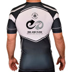 Ebb and Flow BJJ Academy Rash Guards Black/White #8034 C