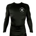 Ebb and Flow BJJ All Black Custom Rash Guards Long Sleeves #8034 C