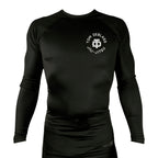 Ebb and Flow BJJ All Black Custom Rash Guards Long Sleeves #8034 C