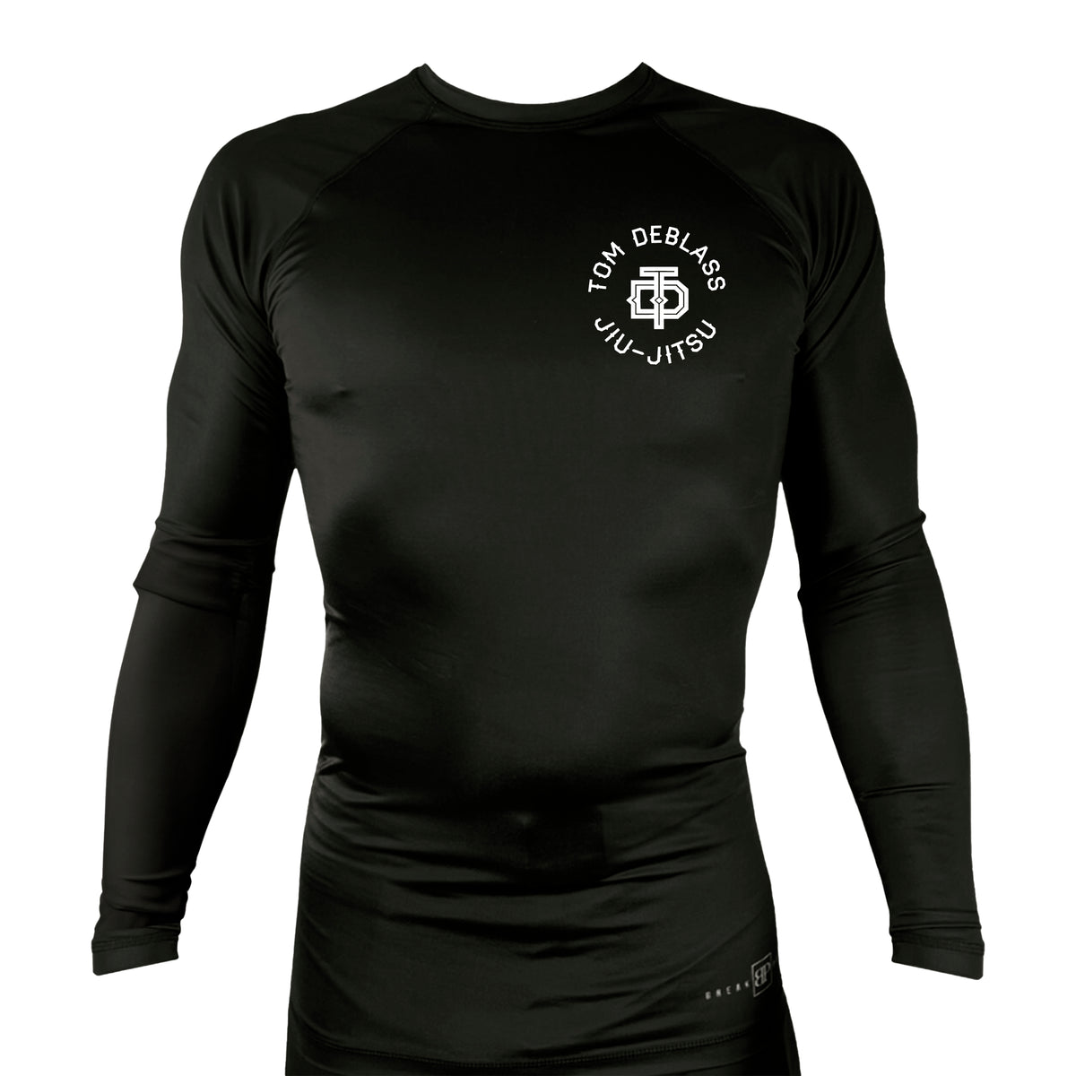 Ebb and Flow BJJ All Black Custom Rash Guards Long Sleeves #8034 C