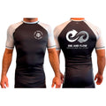 Ebb and Flow BJJ All Black Ranked Short Sleeve Rash Guards #8034 C