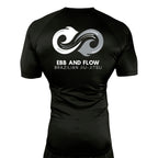 Ebb and Flow BJJ All Black Custom Rash Guards Short Sleeves #8034 C