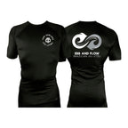 Ebb and Flow BJJ All Black Custom Rash Guards Short Sleeves #8034 C