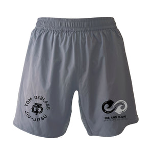 Ebb and Flow BJJ Custom Grey Shorts 2.0 #8034 C
