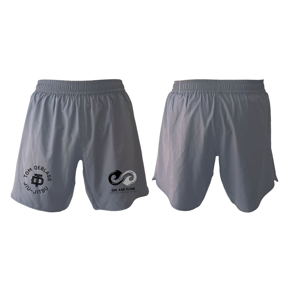 Ebb and Flow BJJ Custom Grey Shorts 2.0 #8034 C