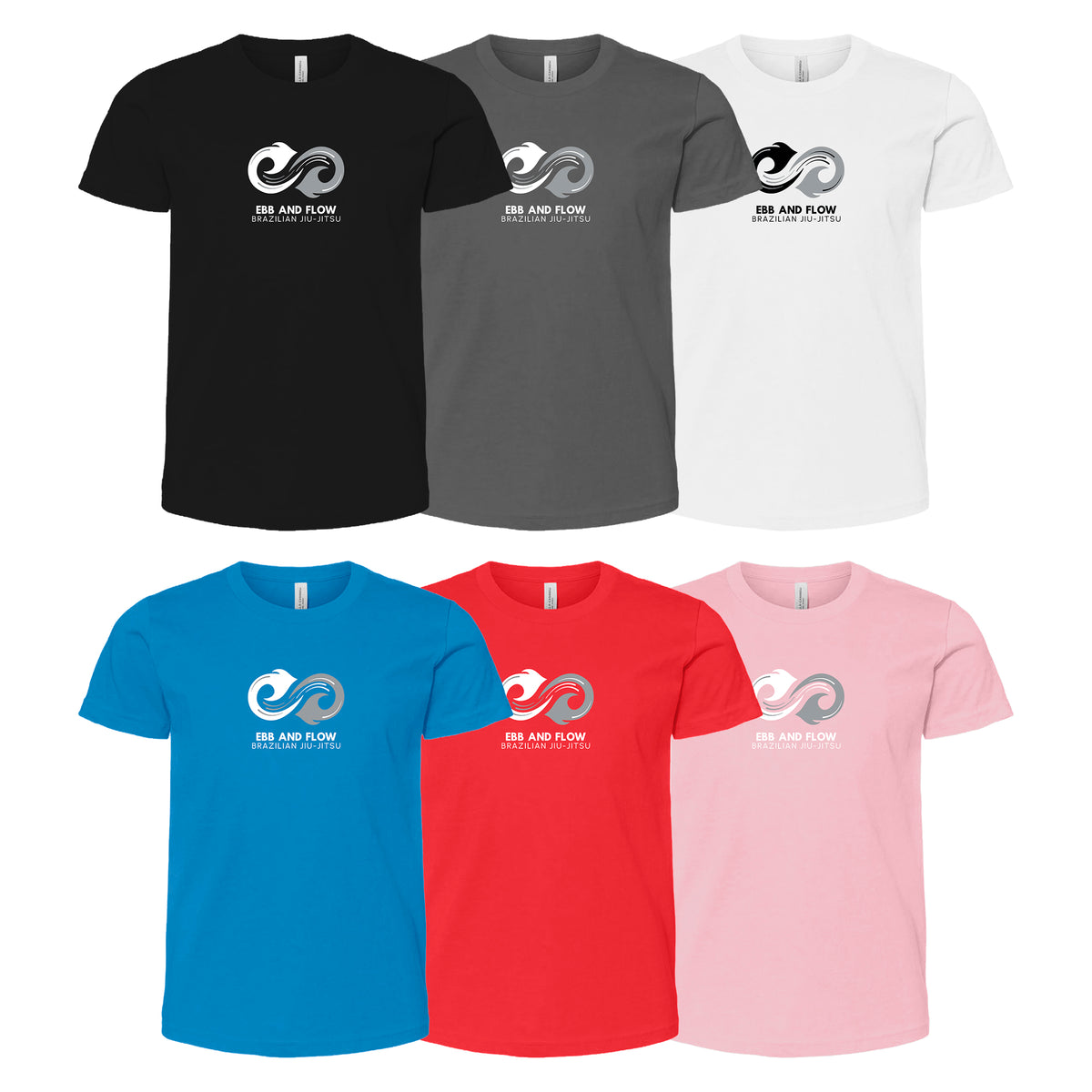 Ebb and Flow BJJ Academy Kids Shirts #8034 C