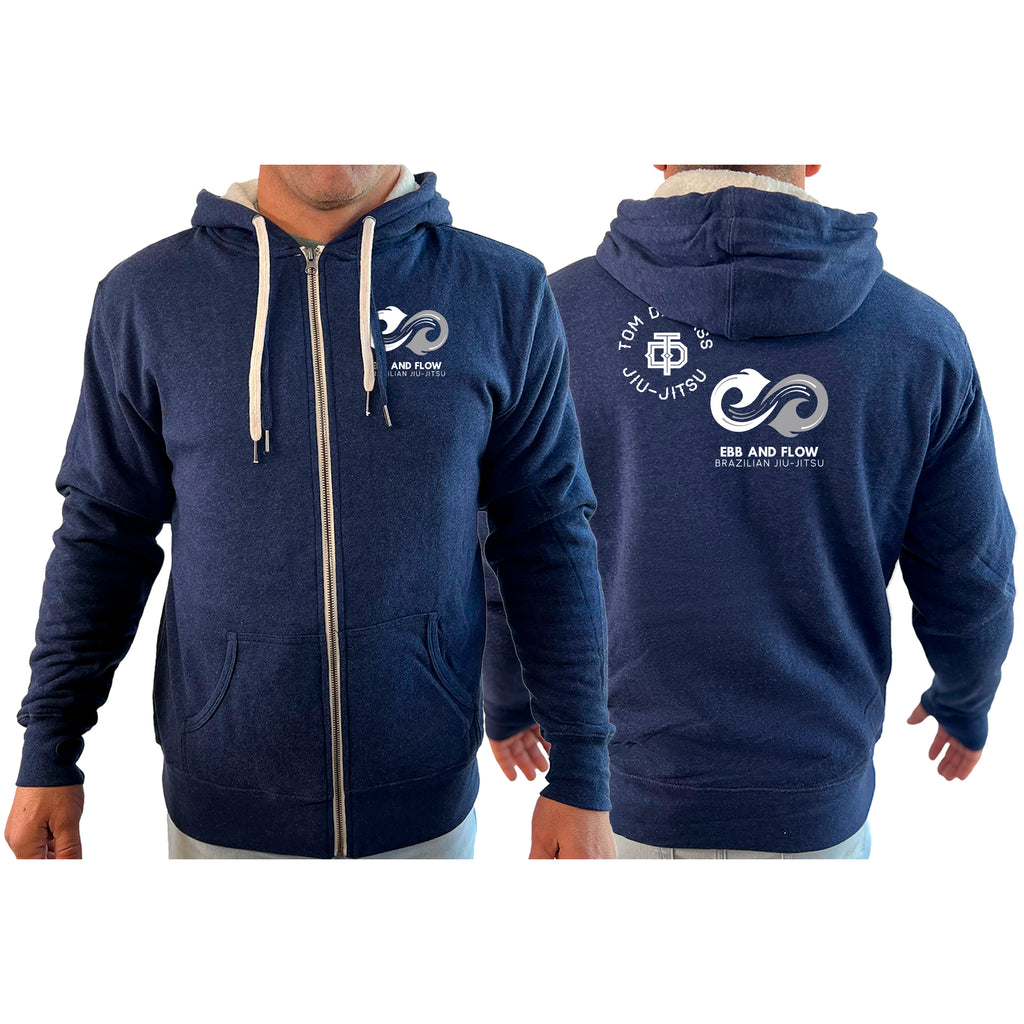 Ebb and Flow BJJ Academy Sherpa Lined Zip-Up Hoodie #8034 D
