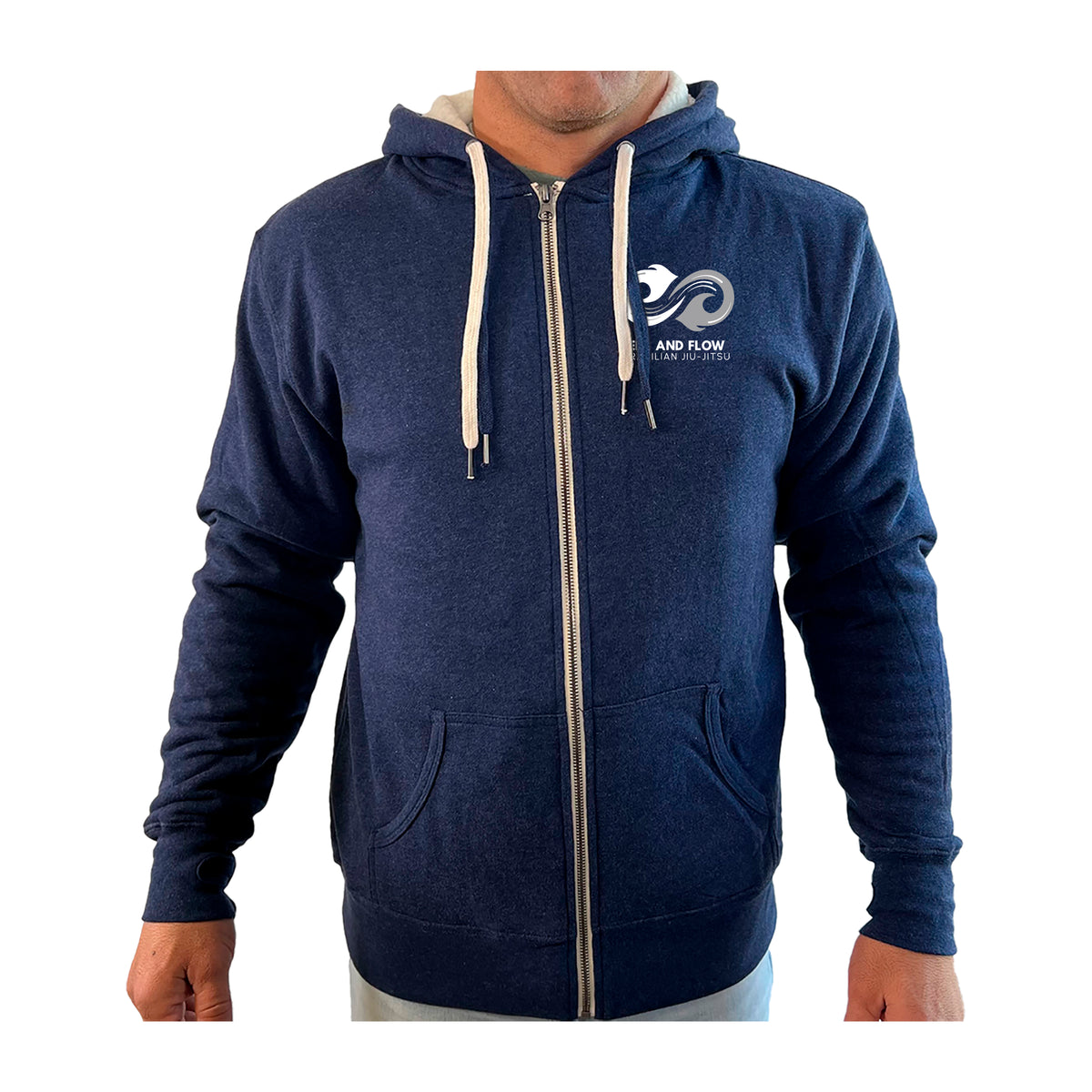 Ebb and Flow BJJ Academy Sherpa Lined Zip-Up Hoodie #8034 D