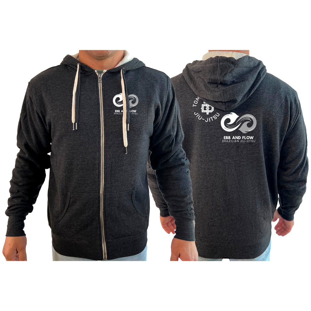 Ebb and Flow BJJ Academy Sherpa Lined Zip-Up Hoodie #8034 D