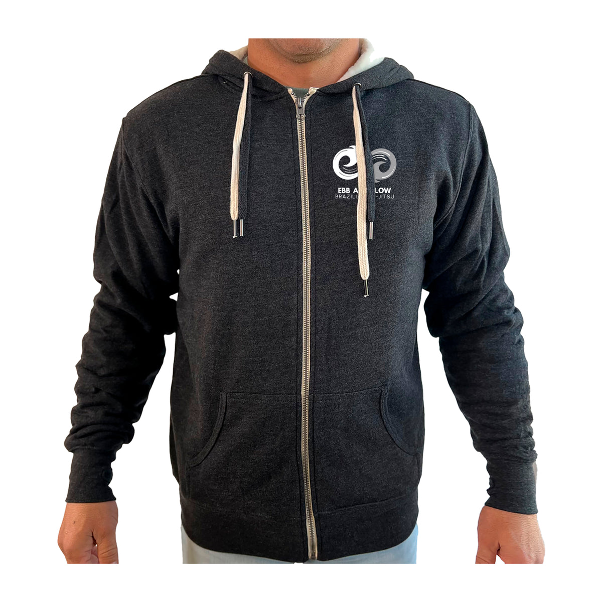Ebb and Flow BJJ Academy Sherpa Lined Zip-Up Hoodie #8034 D