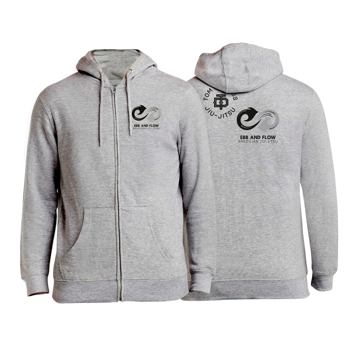 Ebb and Flow BJJ Academy Zip-Up Hoodies #8034 D