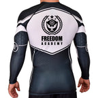 Freedom Academy Rash Guards Black/White #8035 A