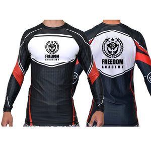 Freedom Academy Ranked Long Sleeve Rash Guards #8035 A