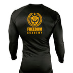 Freedom Academy All Black Custom Rash Guards Long Sleeves #8035 A